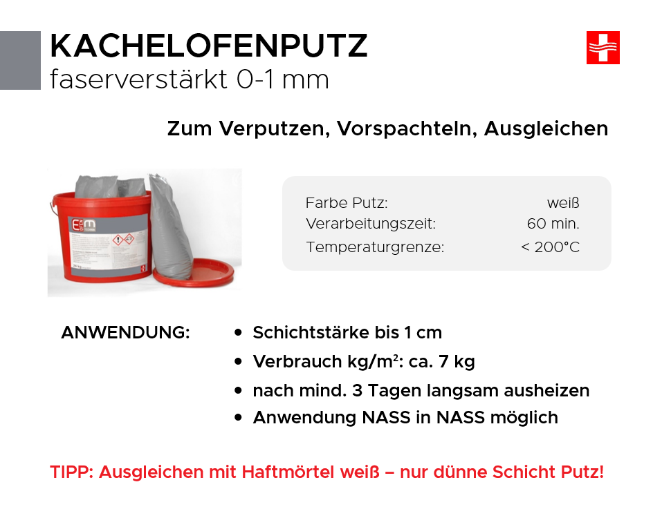 Grafitherm Kachelofenverputz 0-1mm 24 kg – Bild 3