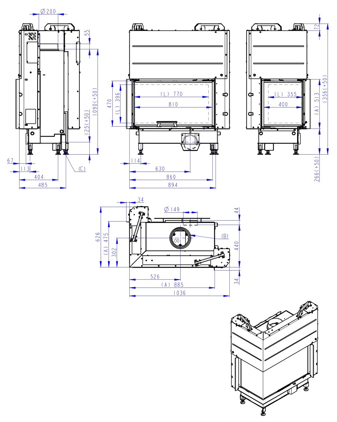 KE 81/51/40HL Ecke Links - hochschiebbar – Bild 4