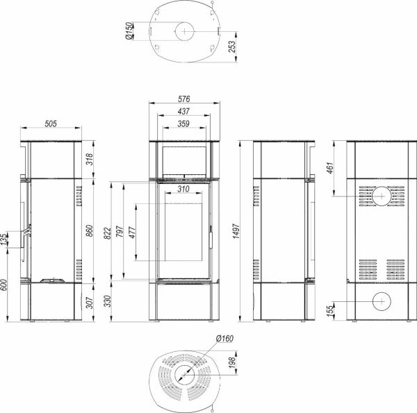 ORBIS EXTENTO H schwarz, mit Warmhaltefach – Bild 2