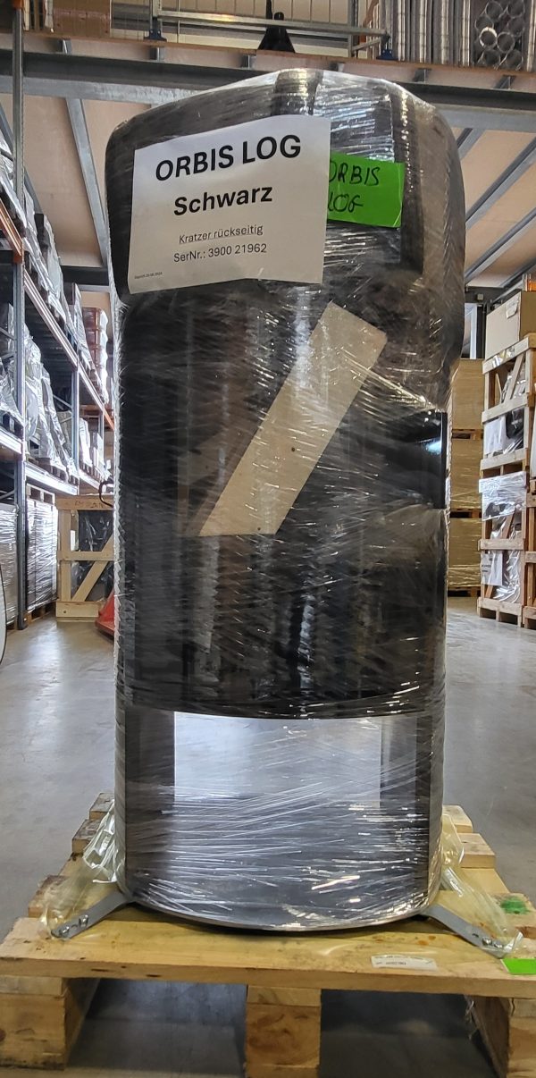 B-WARE ORBIS LOG schwarz mit Holzfach