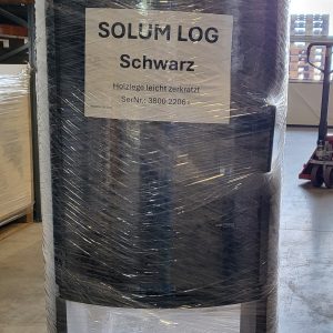 B-WARE SOLUM LOG schwarz mit Holzfach