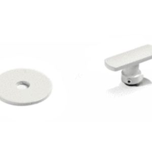 Griff für Anheizklappe inkl. Rosette weiß